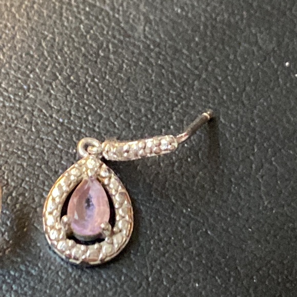 Amethyst Dangle Earrings - Picture 2 of 5